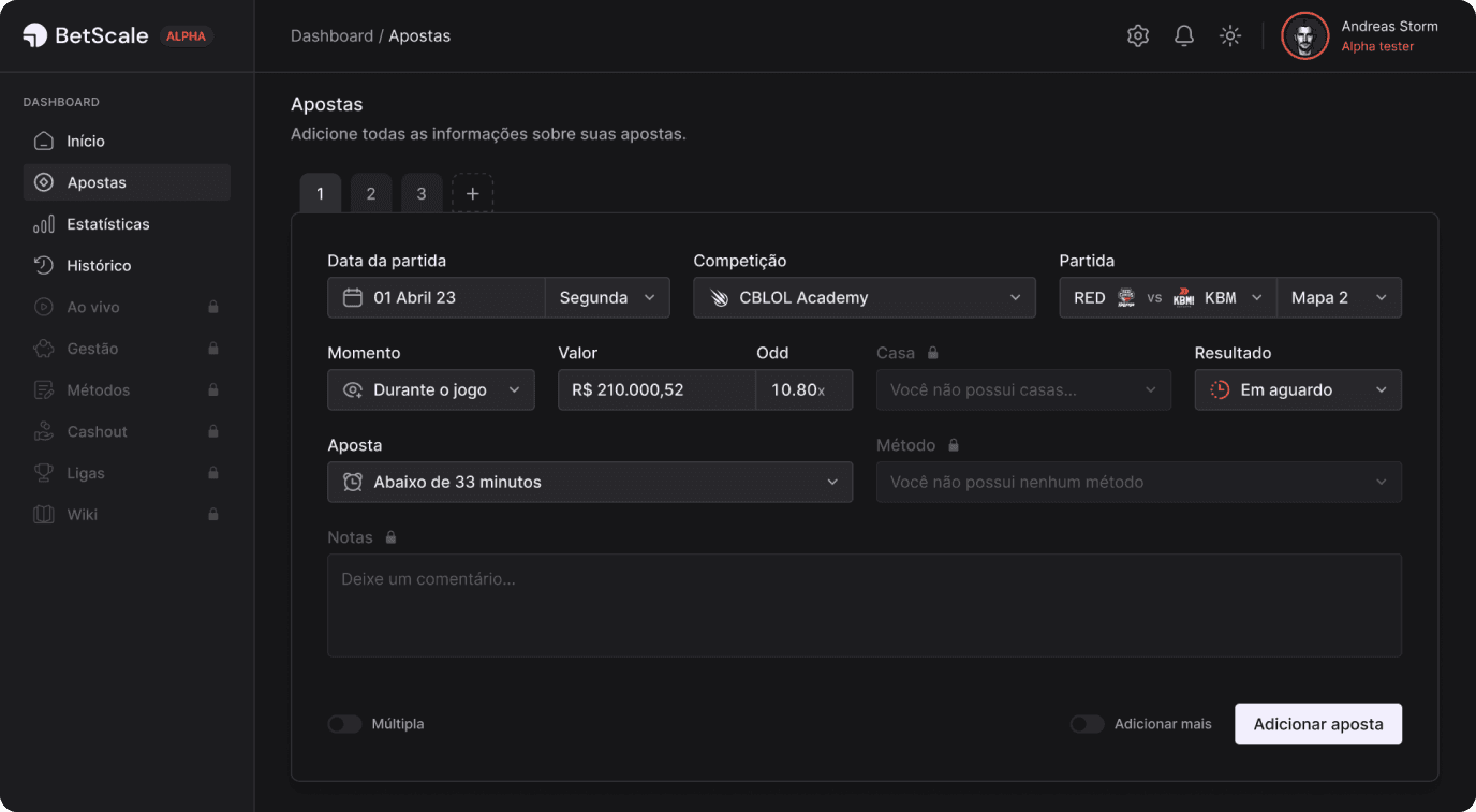 Betscale Dashboard