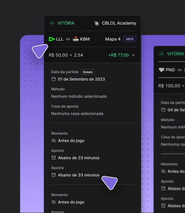 Histórico de aposta