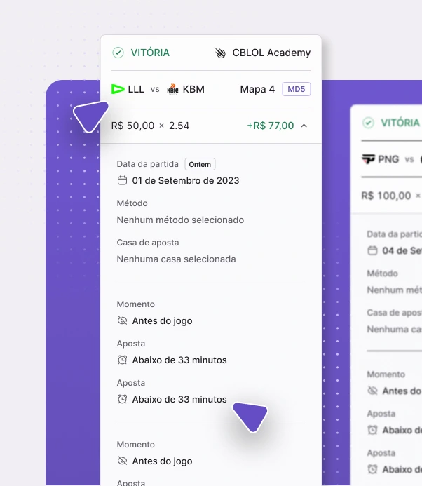 Histórico de aposta